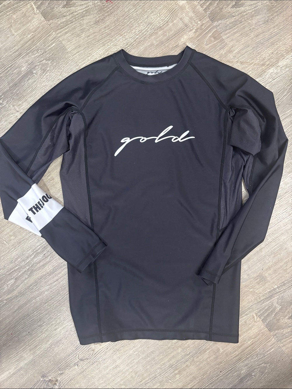 GOLD BJJ Women’s No Gi Rashguard Black Muscle Tee Women's Long Sleeve MEDIUM GUC